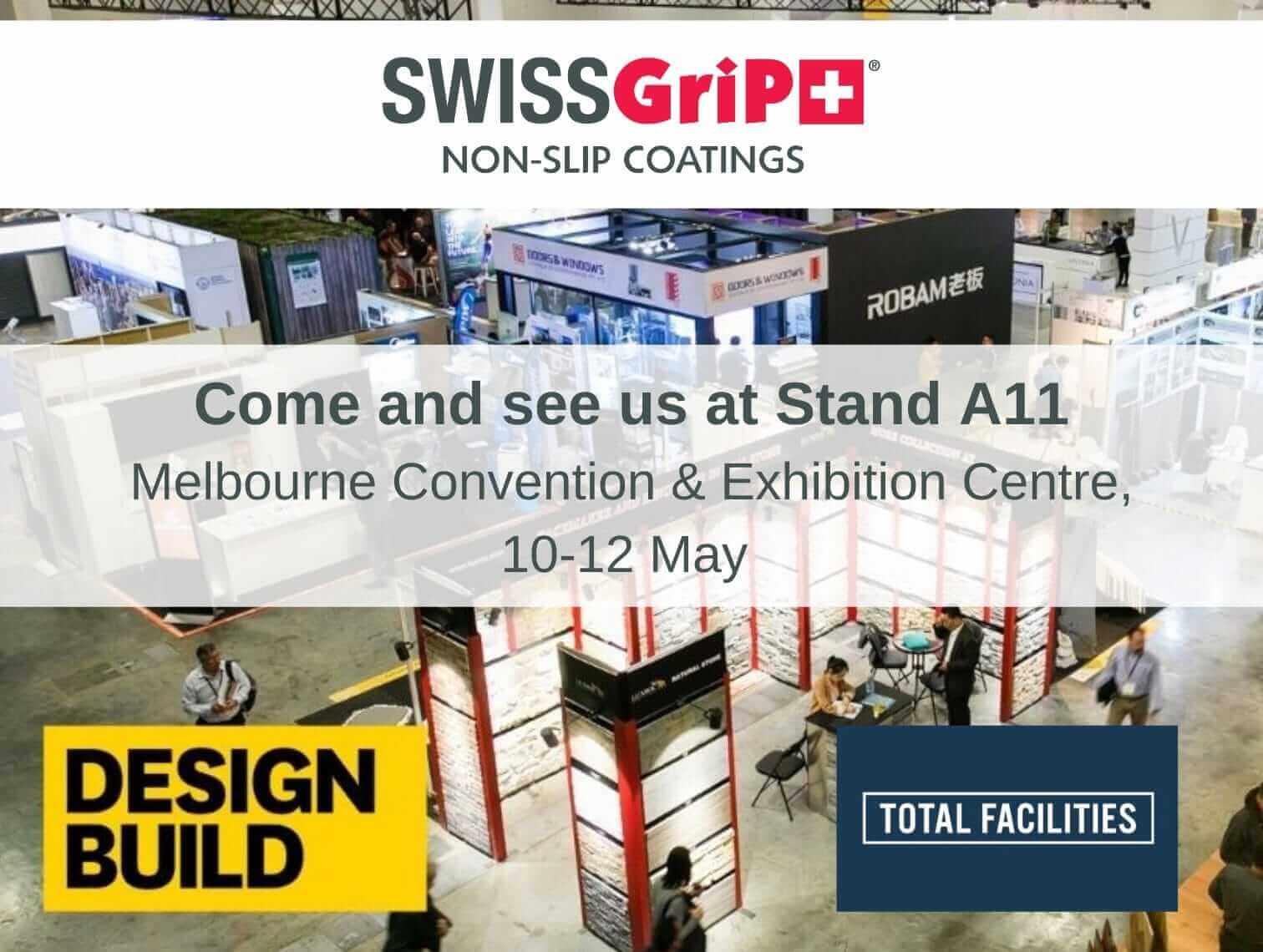 Stellmann at Total Facilities Expo May 10-12 non-slip floor coating display at Melbourne Convention Centre