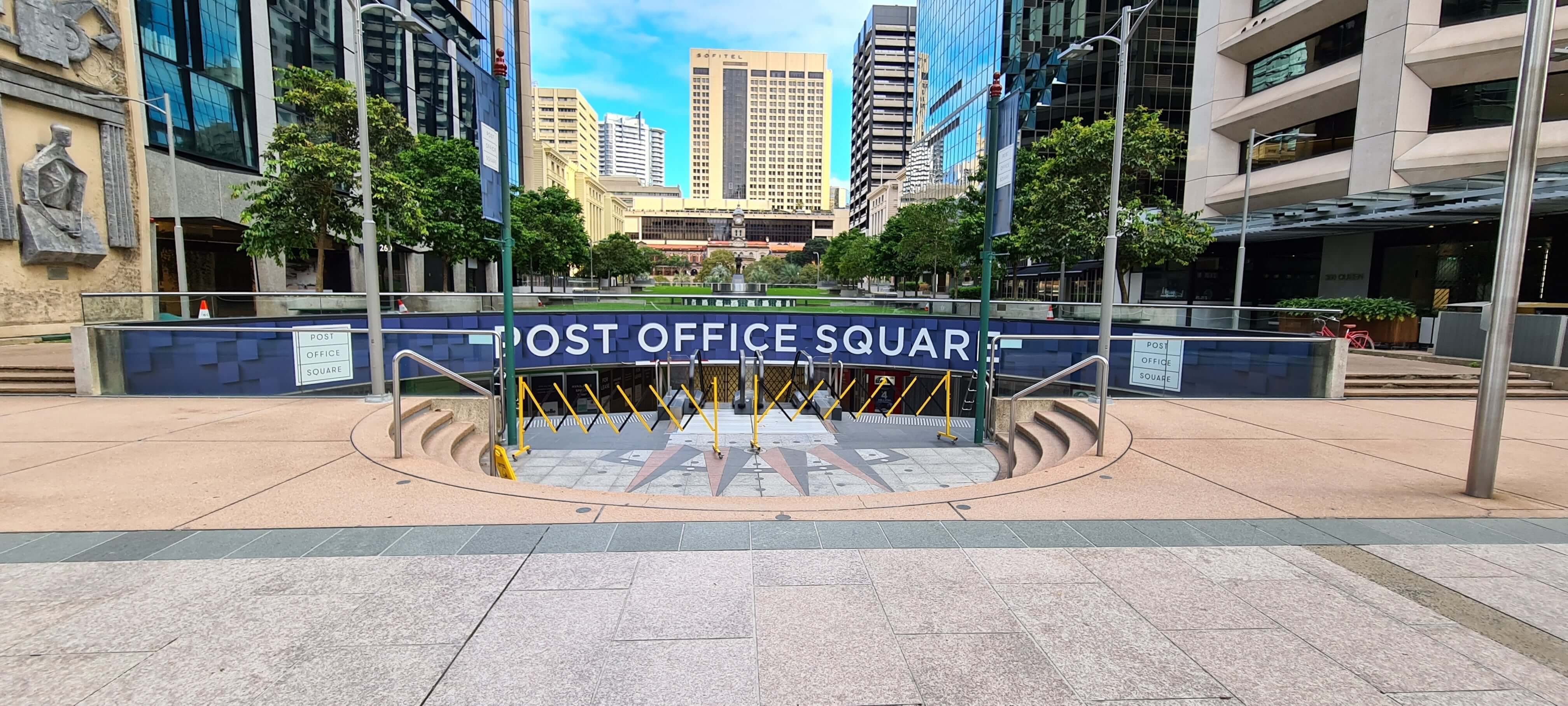 Post Office Square non-slip floor coating enhances safety at this urban park in Brisbane's CBD.
