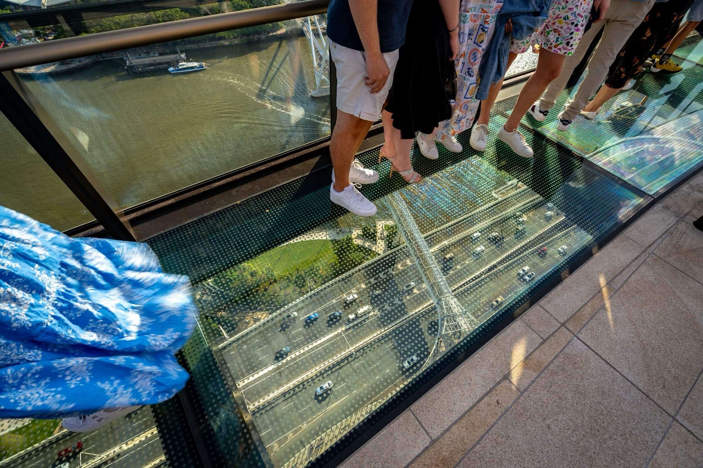 Stellmann upgrades Brisbane Sky Deck with Non-Slip Glass, featuring a clear non-slip coating for tiles and safe walking surface.