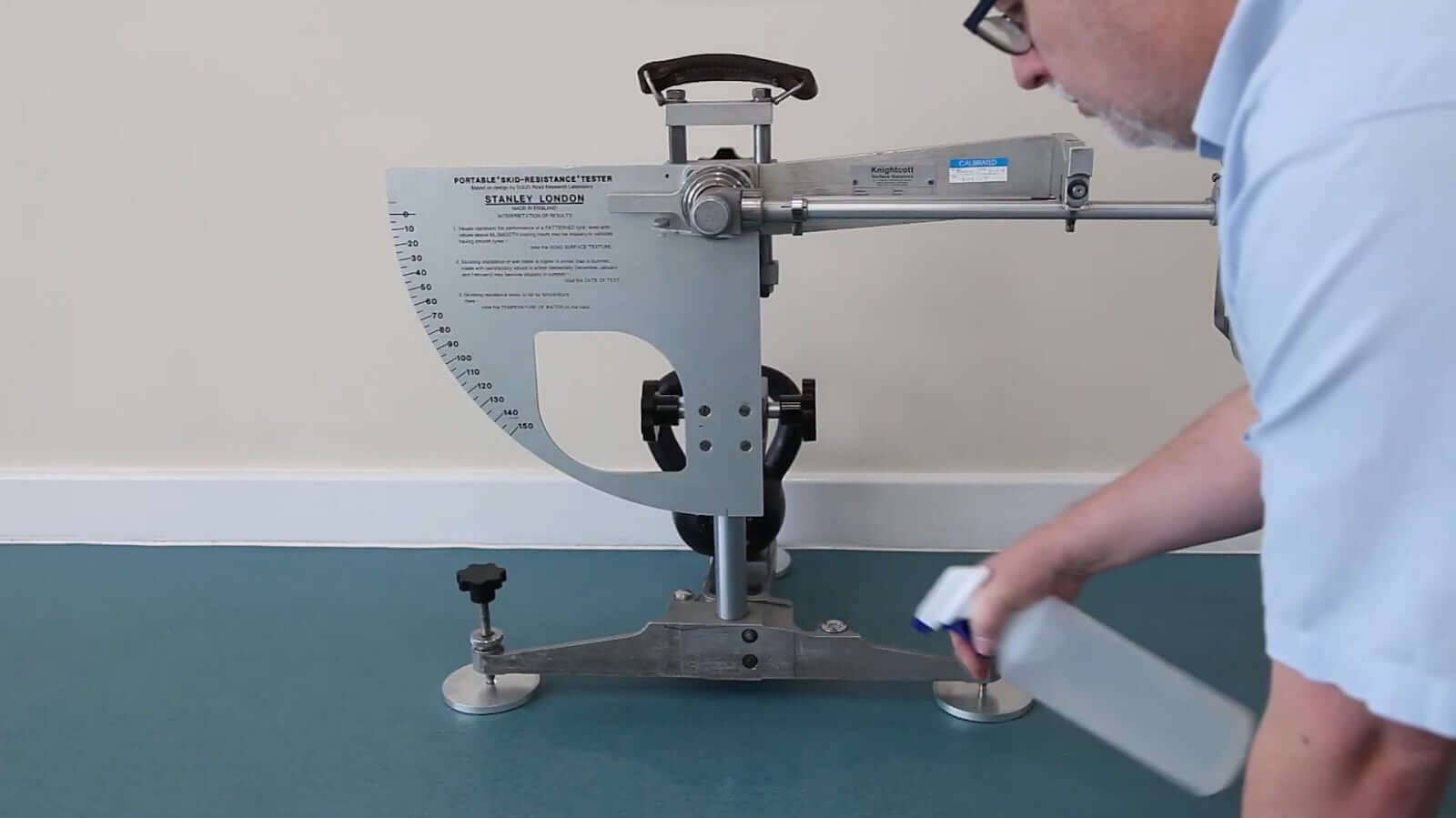 Slip-Resistant Home Modifications for NDIS Participants | A Stellmann Guide - Testing slip resistance of a floor surface with equipment.