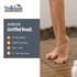 Barefoot walking on timber deck treated with Stellmann CSIRO-certified P4 non-slip coating, ideal for showers and wet zones