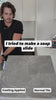 Wet soap visual demonstration comparing untreated tile with tile coated using Stellmann Clear PRO. A formal P-rating requires the correct AS 4586 test method.